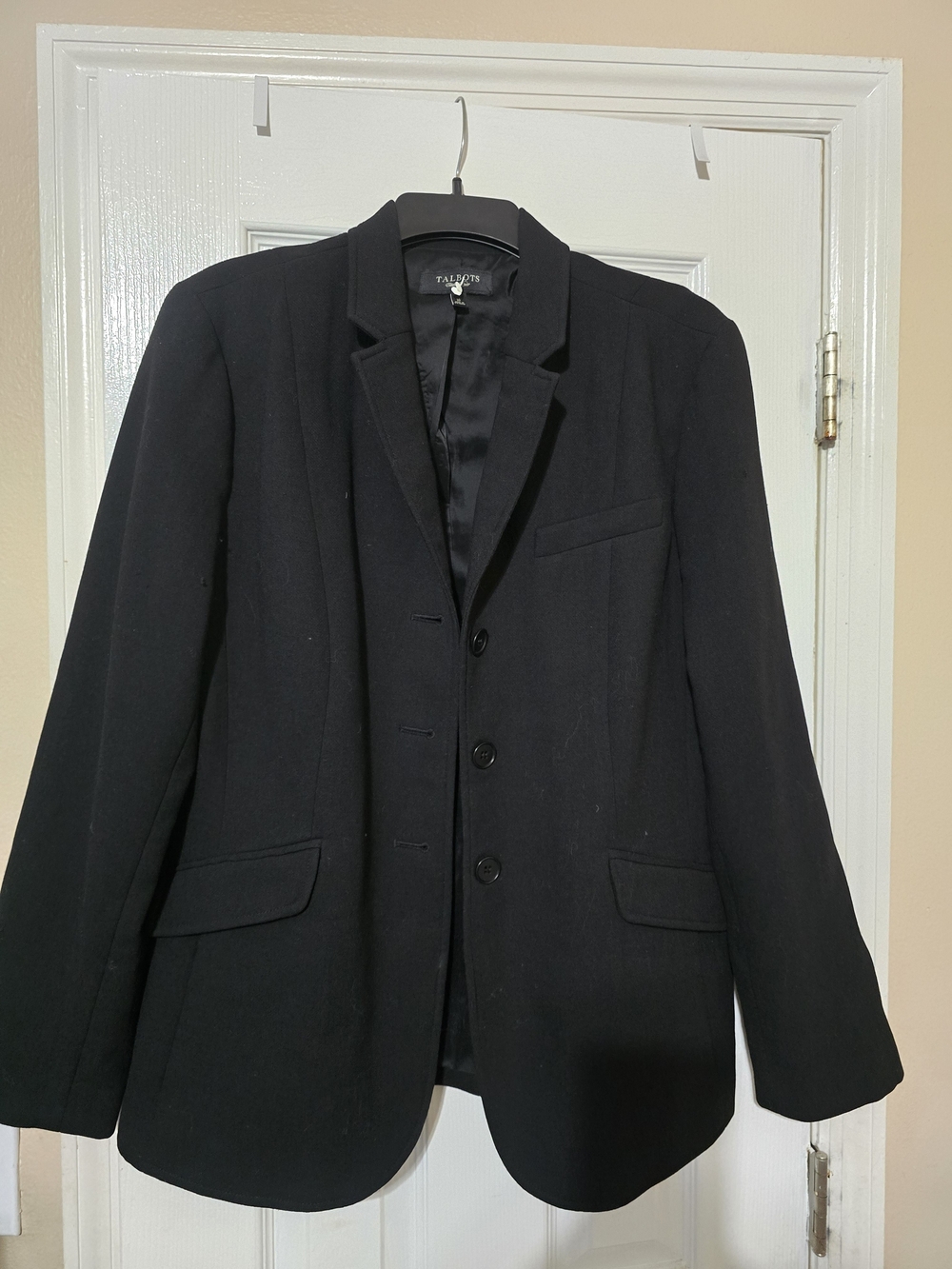 Talbots Men’s Black Wool Blend Blazer